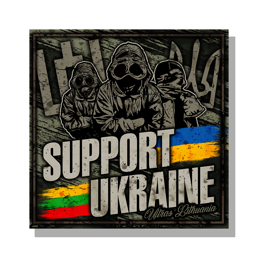 500 Lipdukų ,,Palaikymas Ukrainai"