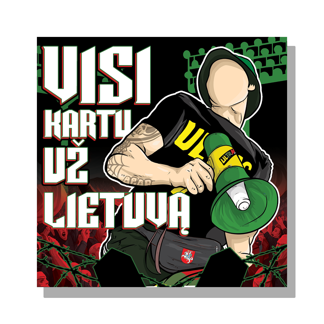 500 Lipdukų ,,Visi kartu už Lietuvą"