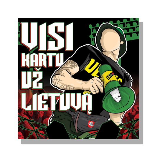 500 Lipdukų ,,Visi kartu už Lietuvą"